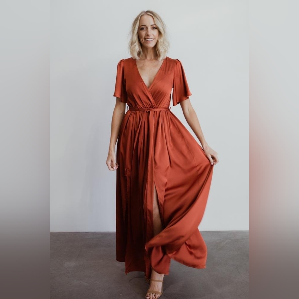 Baltic Born Rust Maxi Wrap Dress